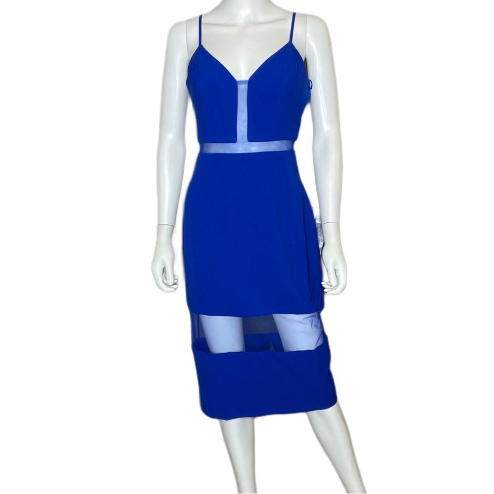 Dress the Population Micaela Dress Electric Blue Women’s Sz M - Picture 2 of 10